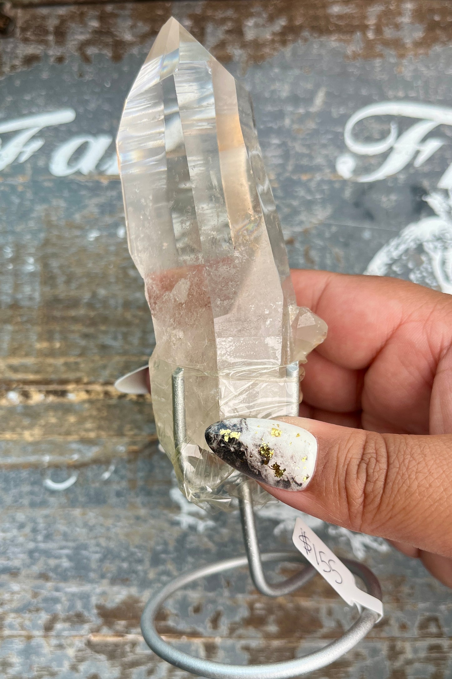 Gorgeous High Quality Lemurian on Custom Stand from Brazil