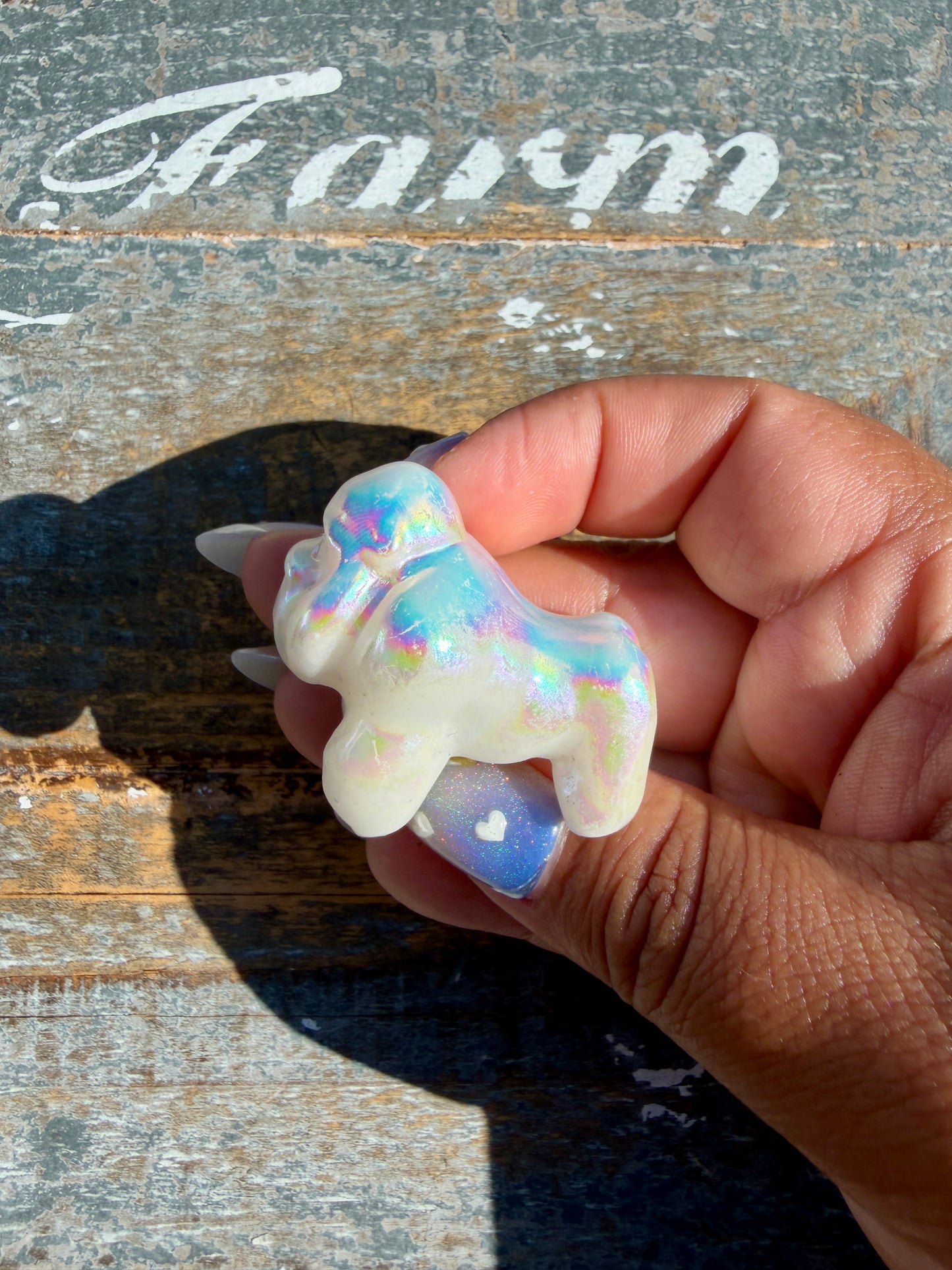 Mini AURA White Onyx Gorilla | Opt T