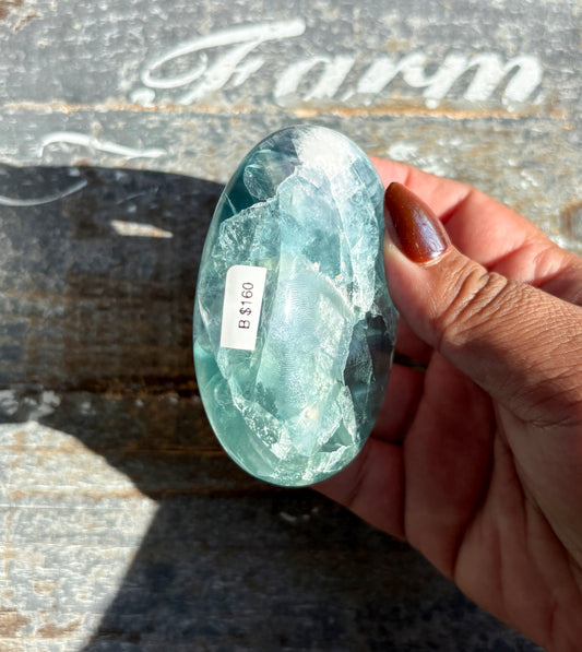 Gorgeous Fluorite Large Palm Stone from Mexico | Opt B