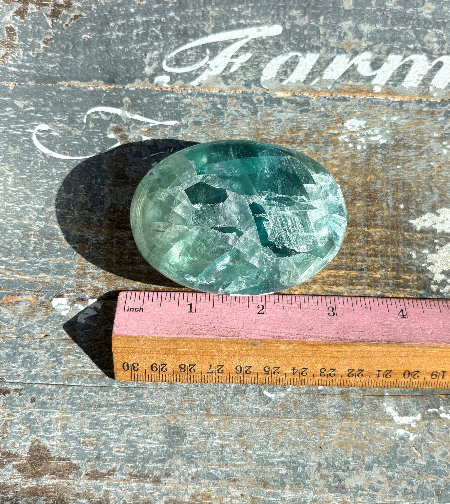 Gorgeous Fluorite Large Palm Stone from Mexico | Opt D