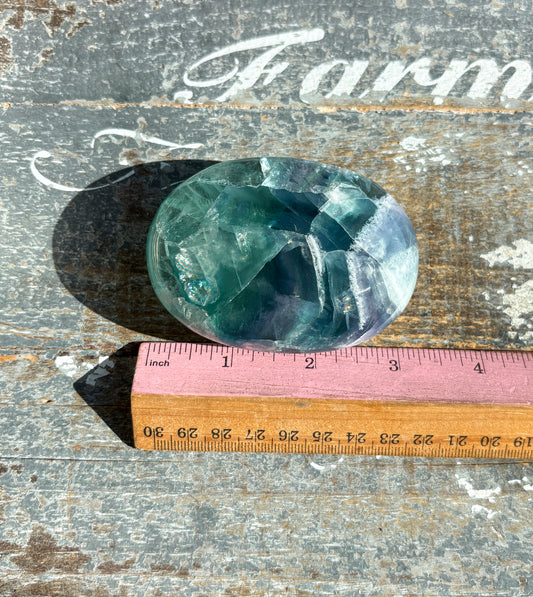 Gorgeous Fluorite Large Palm Stone from Mexico | Opt C