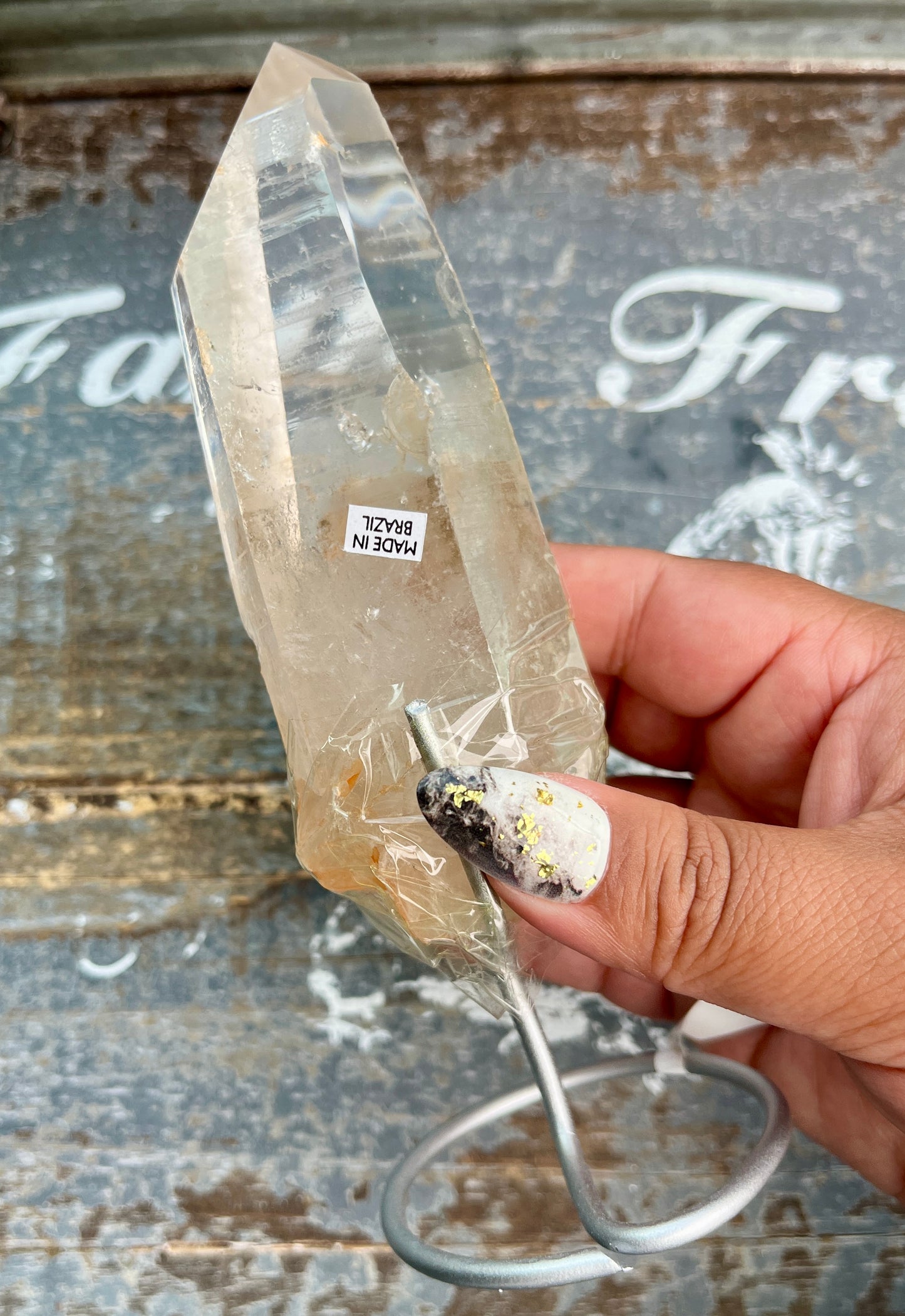 Gorgeous High Quality Lemurian on Custom Stand from Brazil