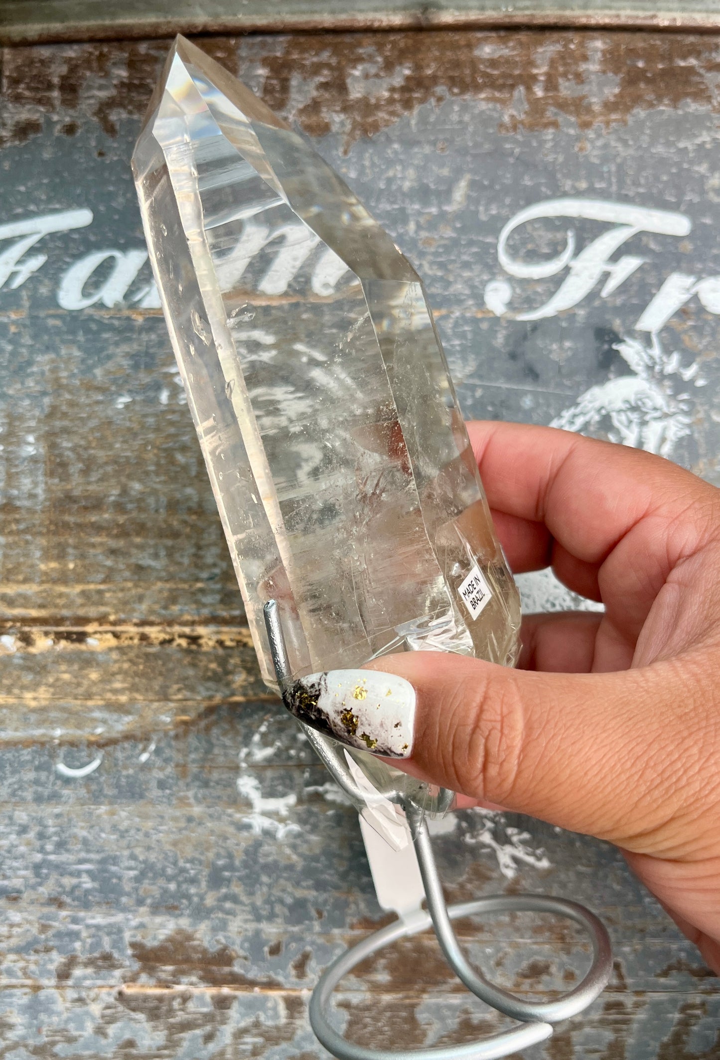 Gorgeous High Quality Lemurian on Custom Stand from Brazil