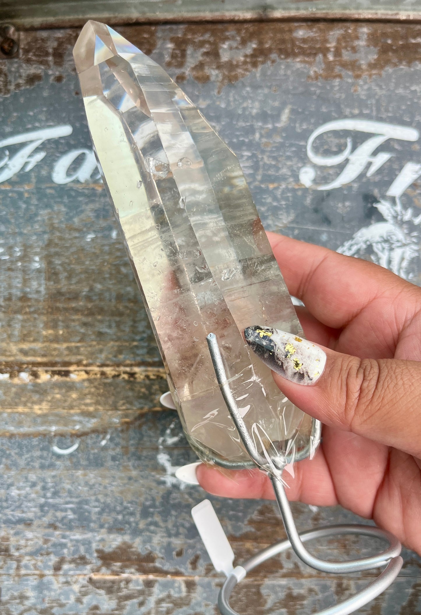 Gorgeous High Quality Lemurian on Custom Stand from Brazil