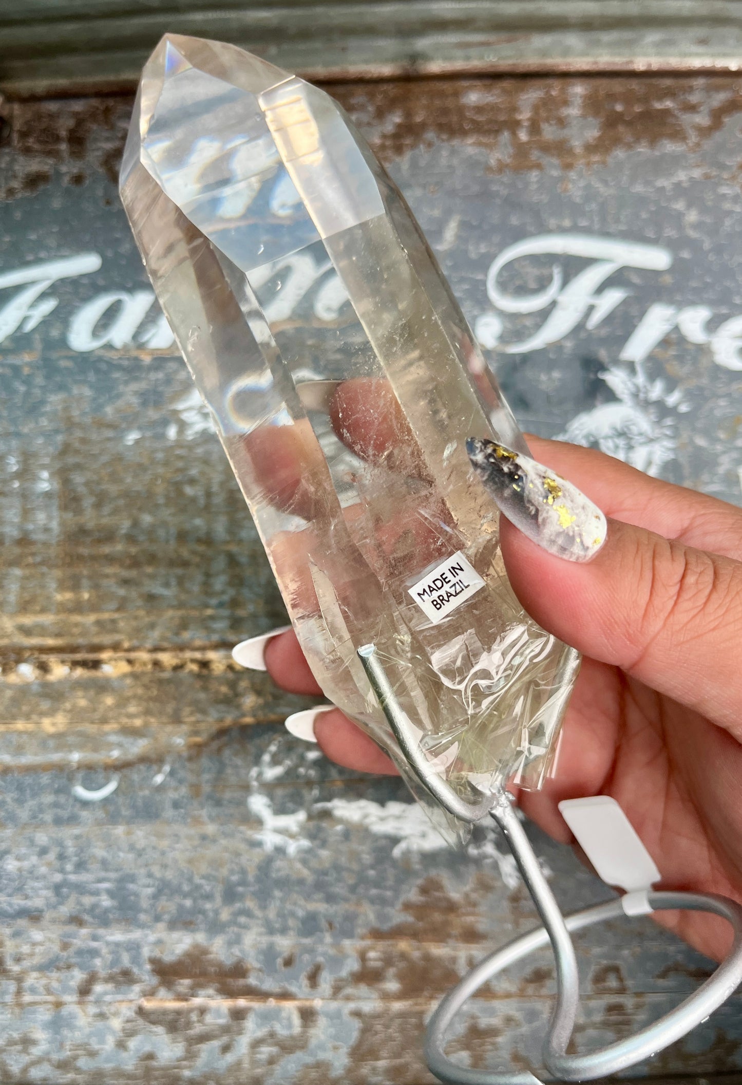 Gorgeous High Quality Lemurian on Custom Stand from Brazil