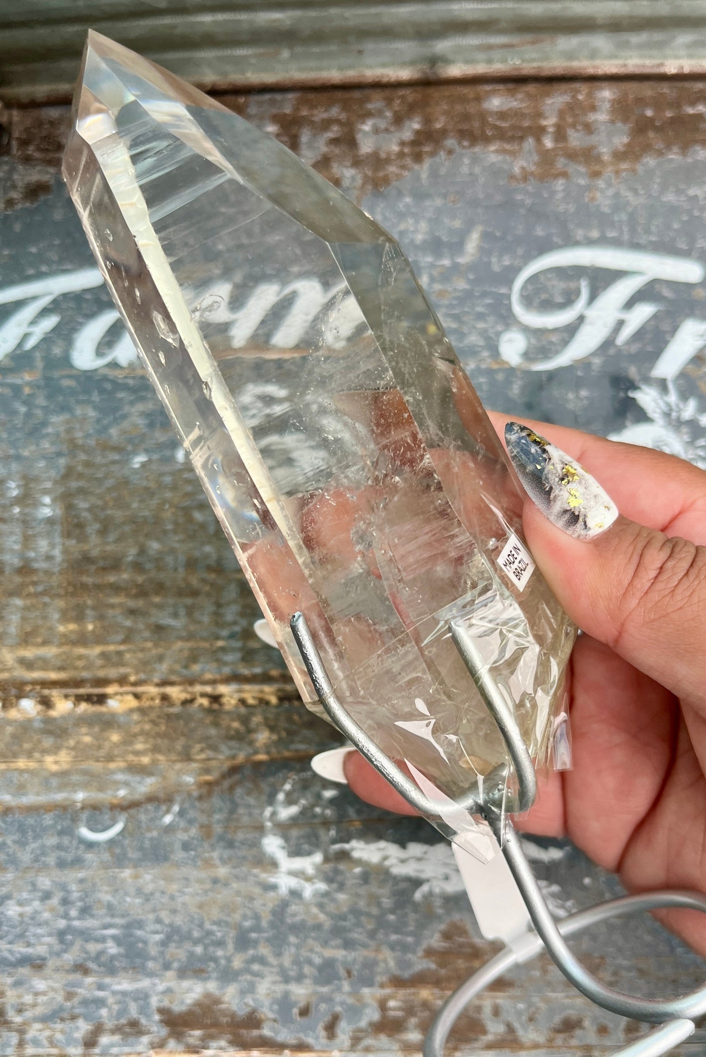 Gorgeous High Quality Lemurian on Custom Stand from Brazil