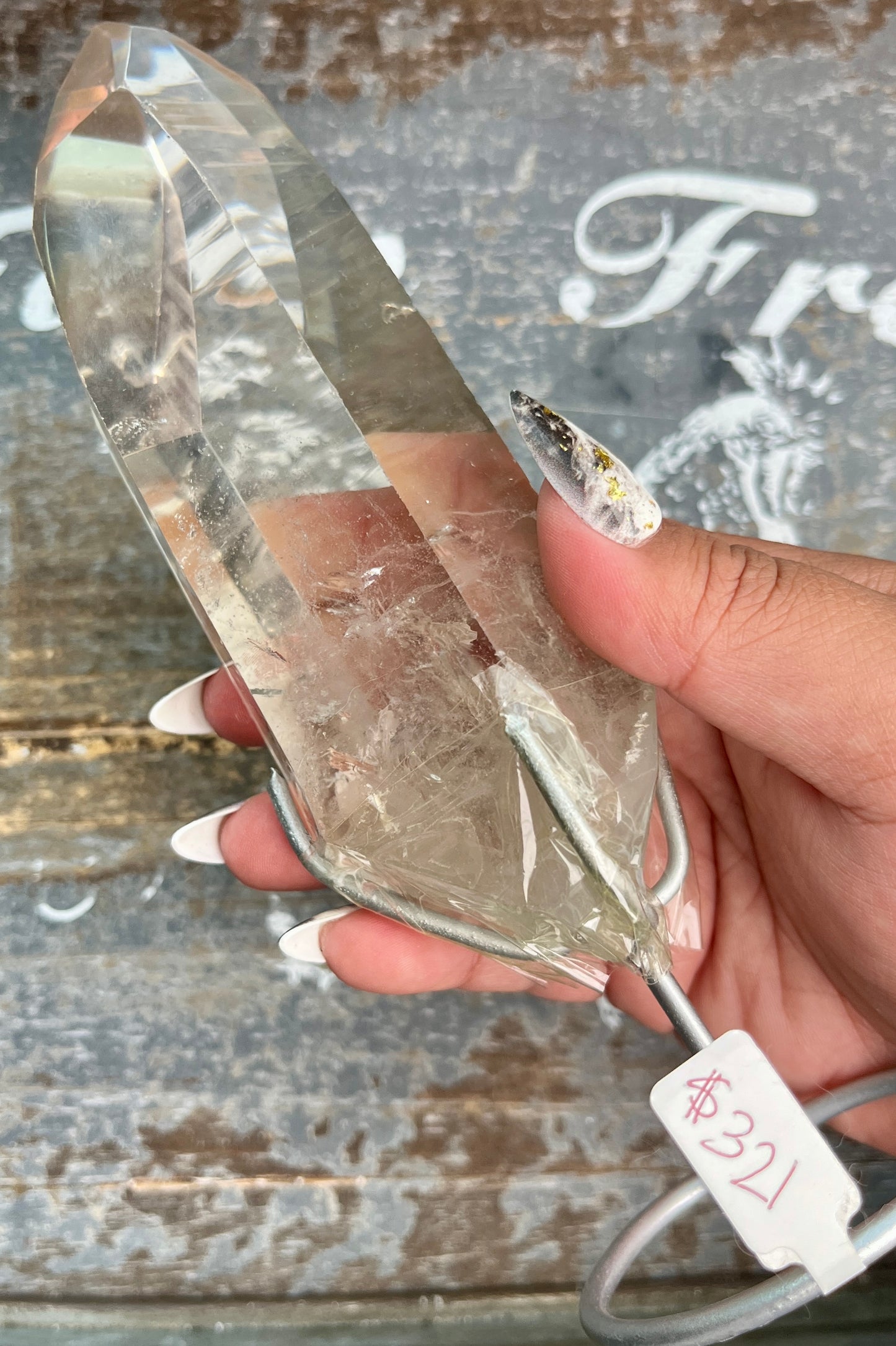 Gorgeous High Quality Lemurian on Custom Stand from Brazil