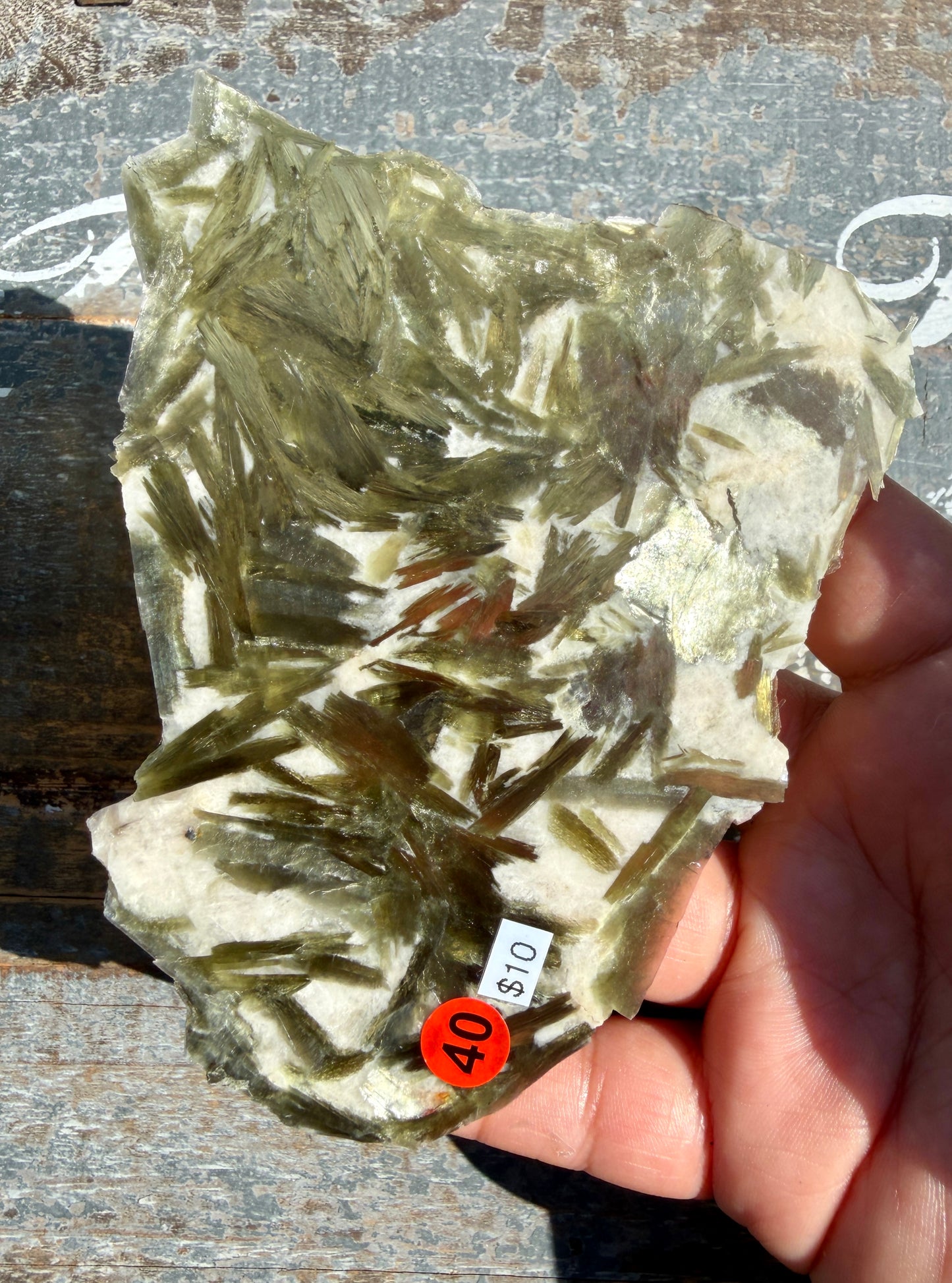 Gorgeous Green Tourmaline with Lepidolite Garnet Slab | Opt 40