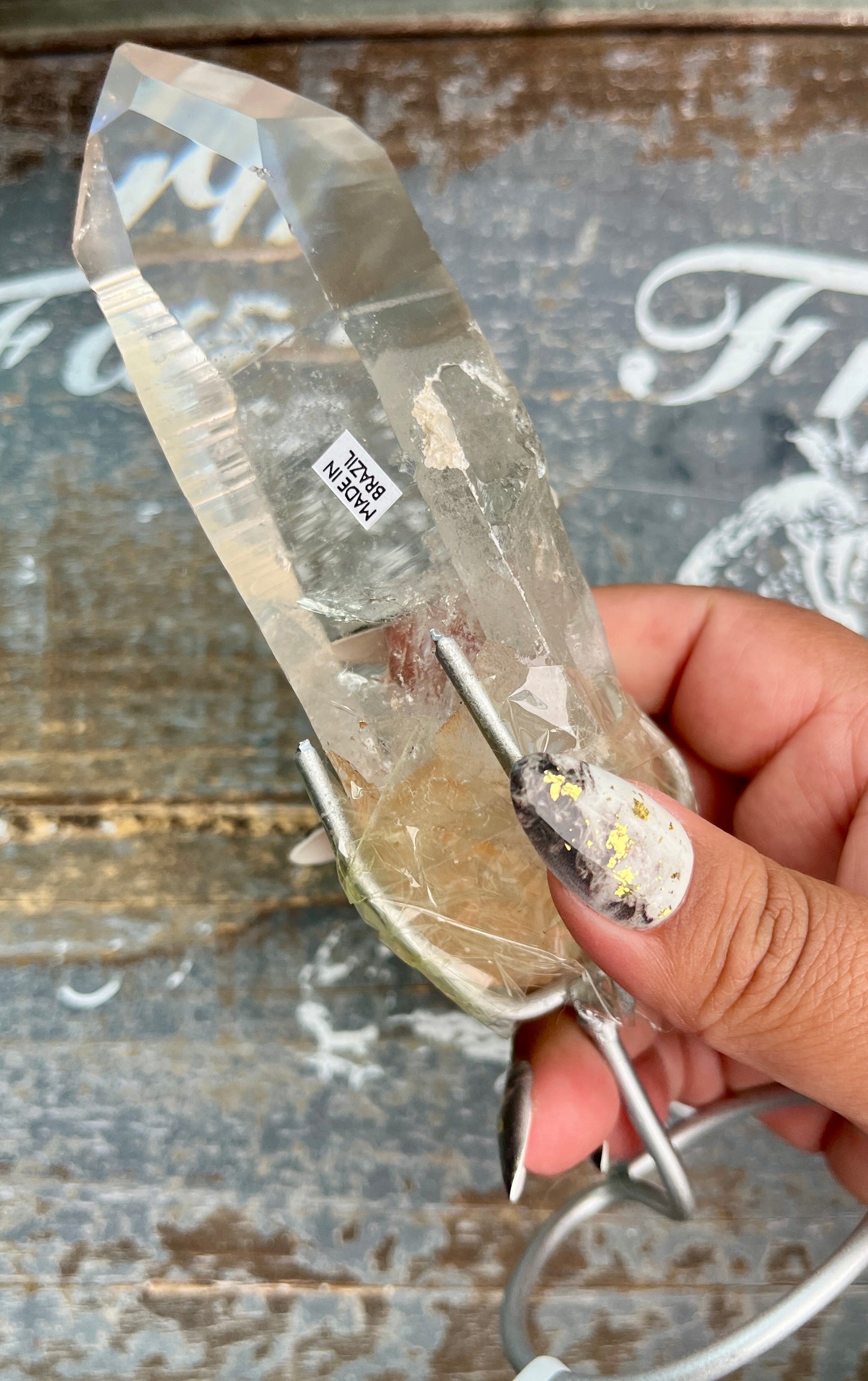 Gorgeous High Quality Lemurian on Custom Stand from Brazil