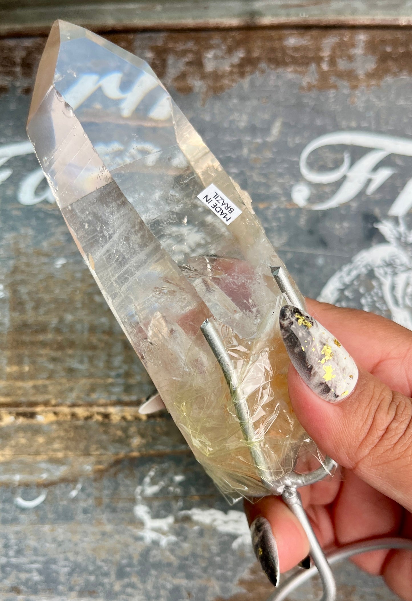 Gorgeous High Quality Lemurian on Custom Stand from Brazil