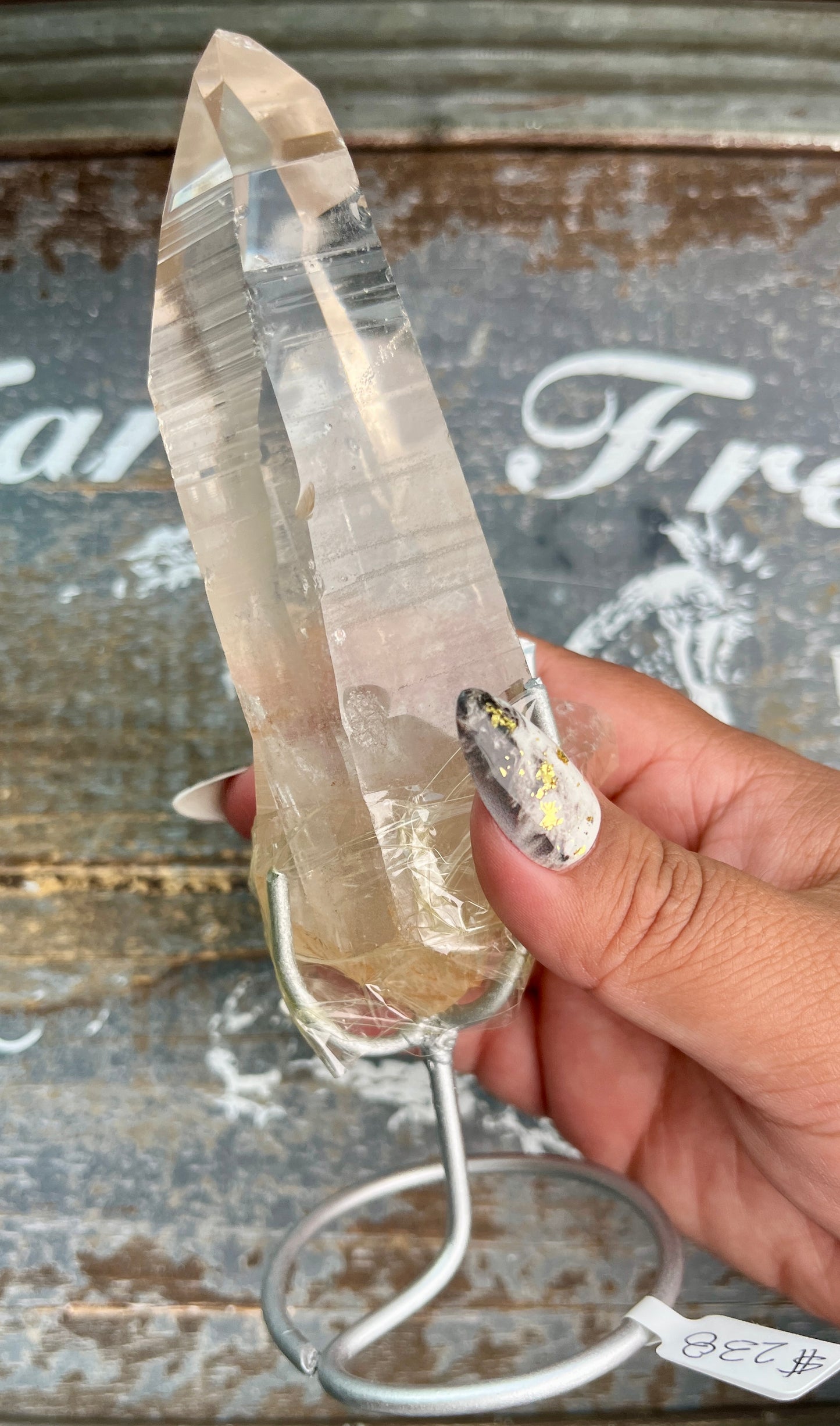 Gorgeous High Quality Lemurian on Custom Stand from Brazil