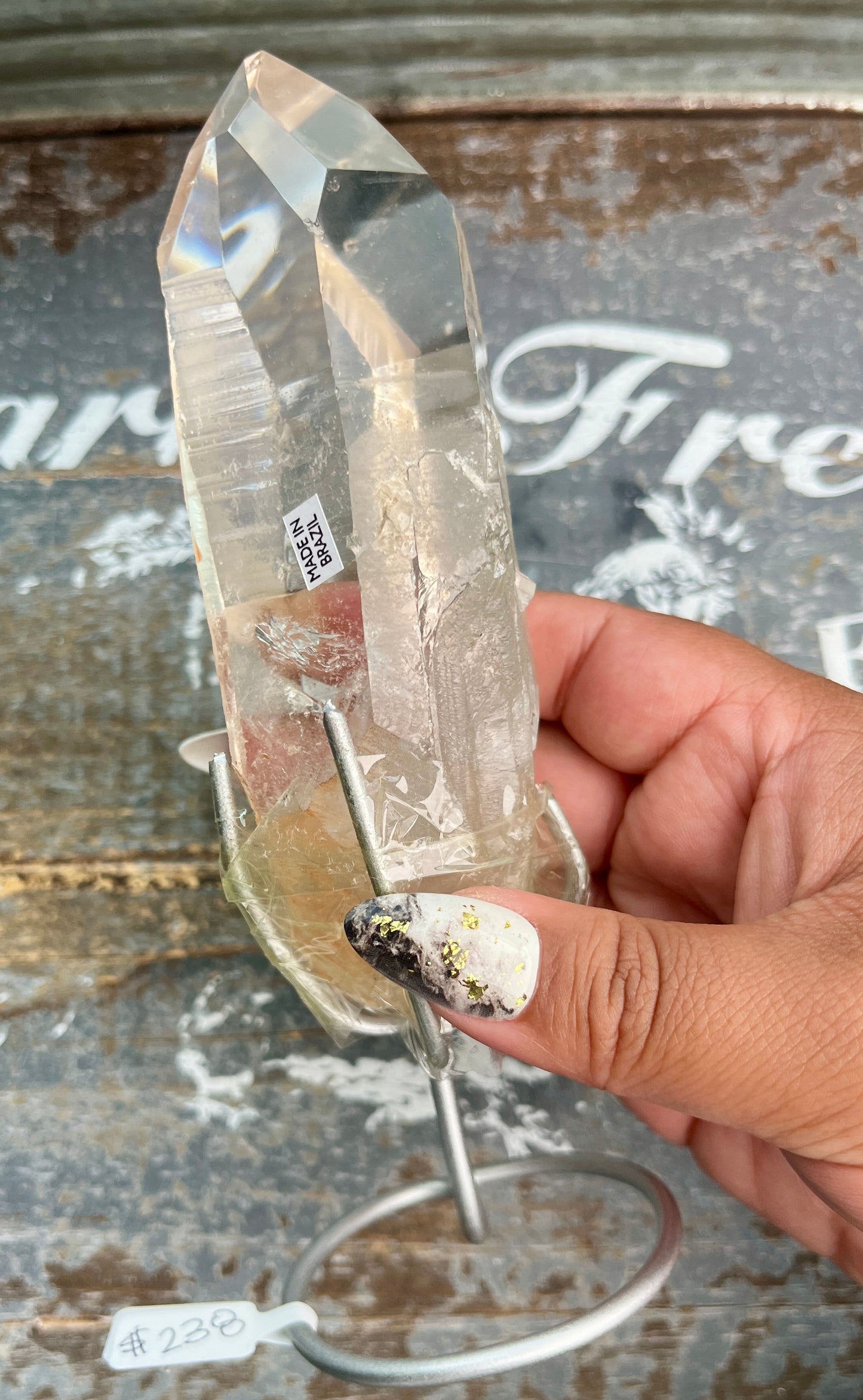 Gorgeous High Quality Lemurian on Custom Stand from Brazil