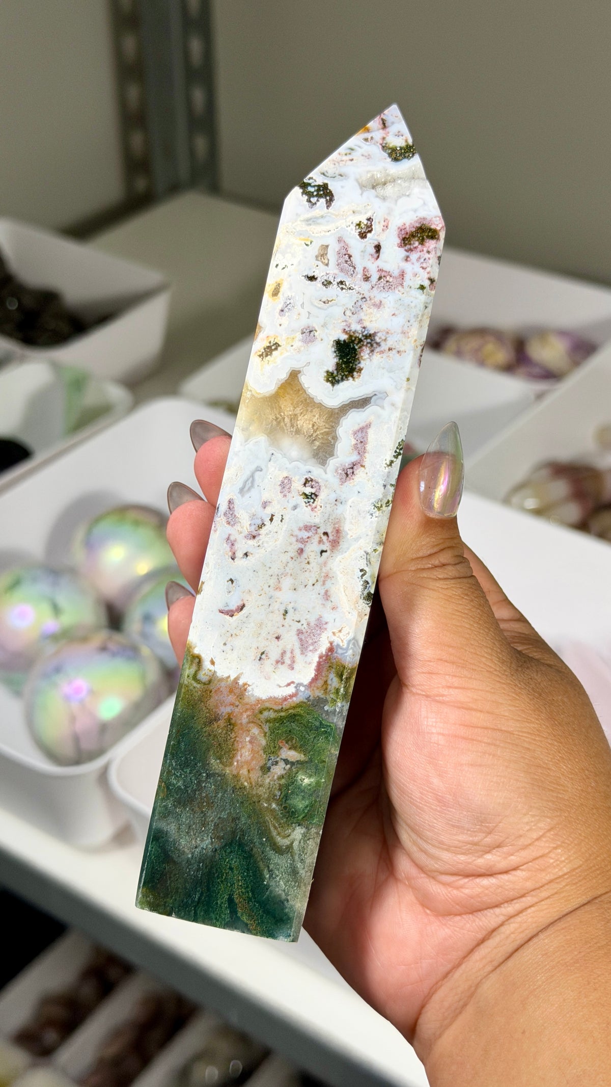 Gorgeous Sea Jasper Tower *Denver Gem Show Find | Madagascar | Opt 15
