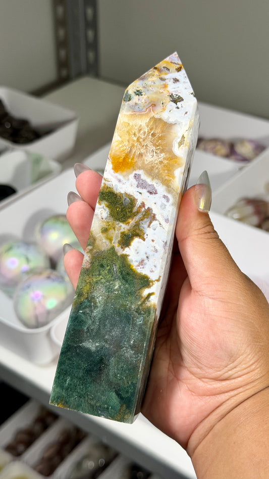 Gorgeous Sea Jasper Tower *Denver Gem Show Find | Madagascar | Opt 15