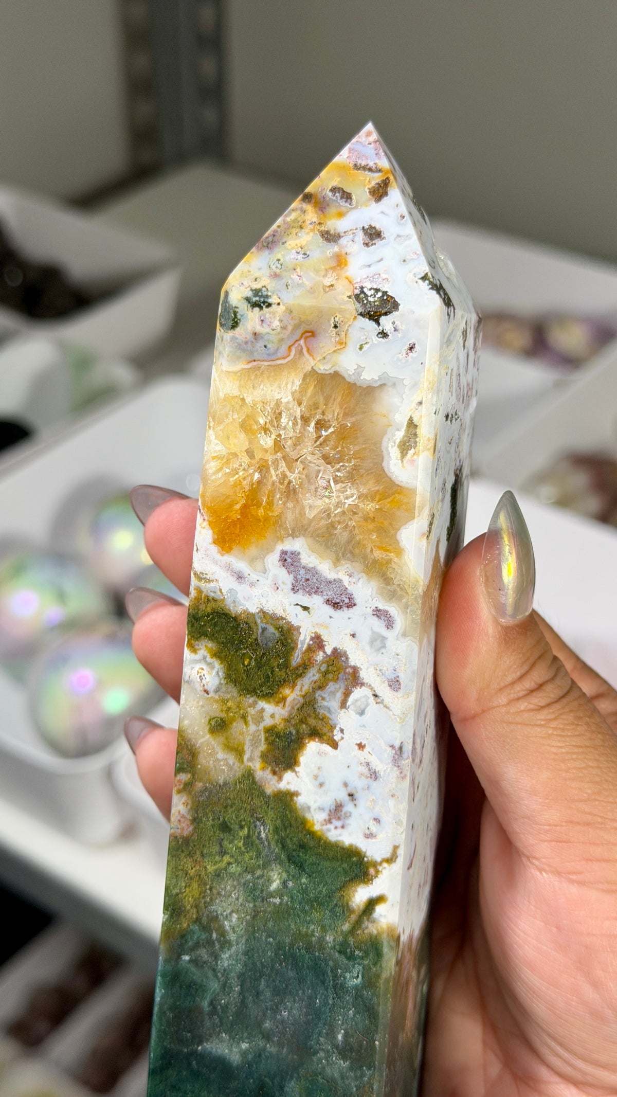 Gorgeous Sea Jasper Tower *Denver Gem Show Find | Madagascar | Opt 15