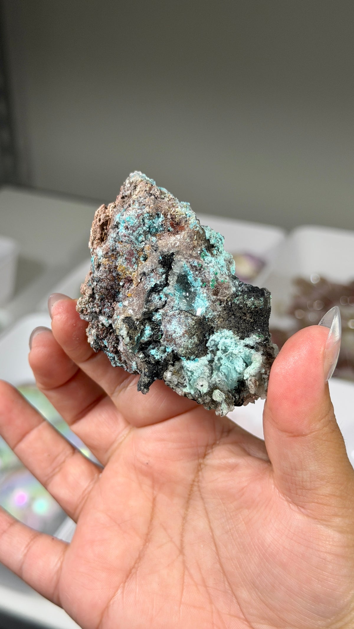 Gorgeous Quartz w/ Chrysocolla Specimen | Mexico | Opt 70