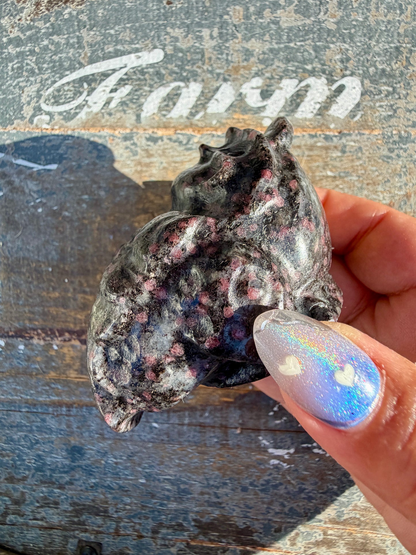 Garnet in Tourmaline Money Toad | Opt B