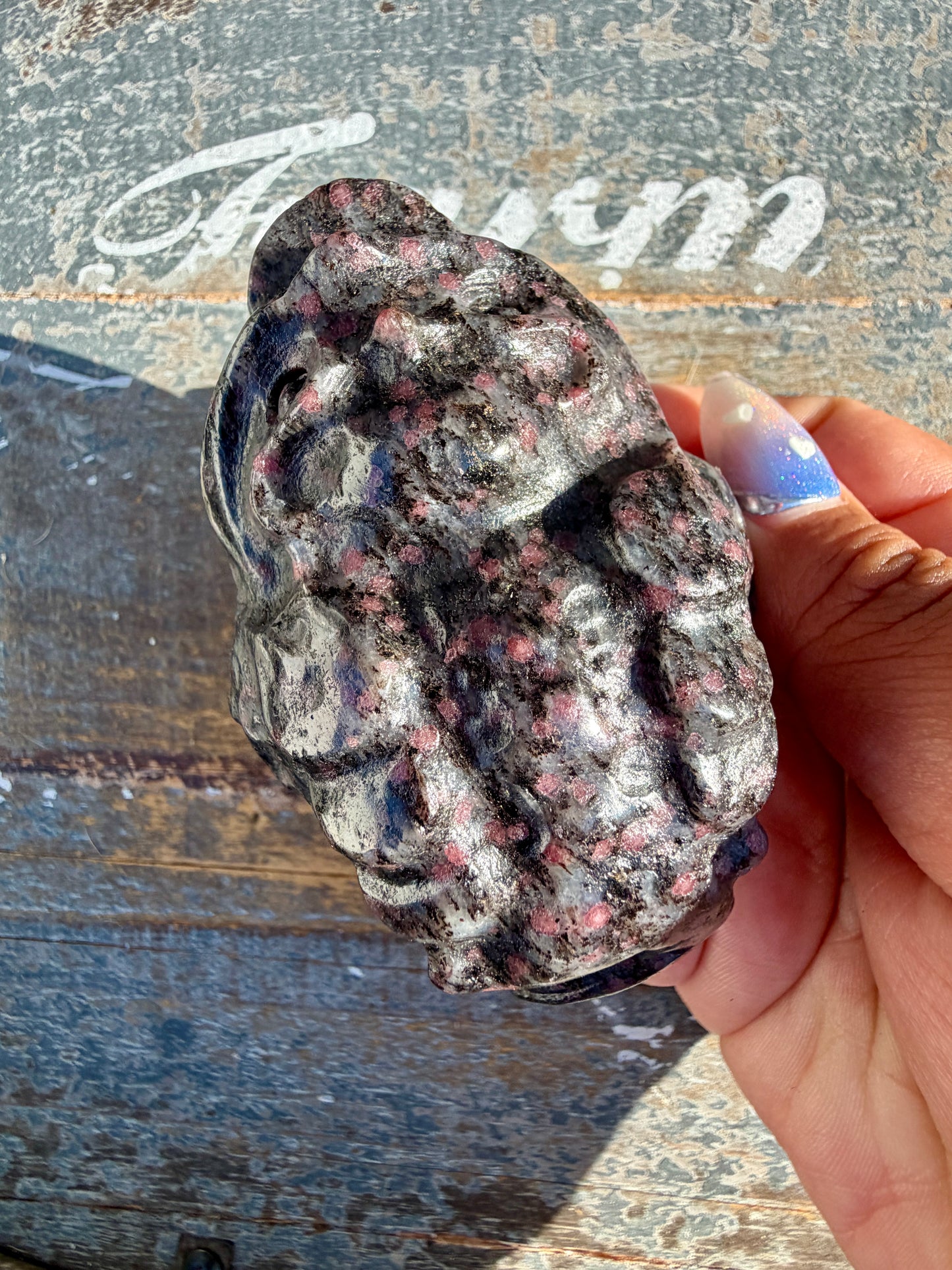 Garnet in Tourmaline Money Toad | Opt B