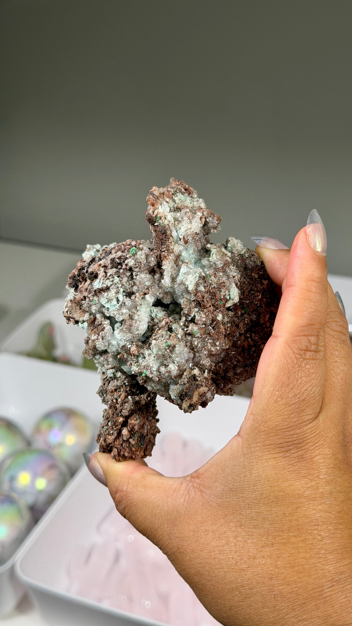 Gorgeous Quartz w/ Chrysocolla Specimen | Mexico | Opt 72