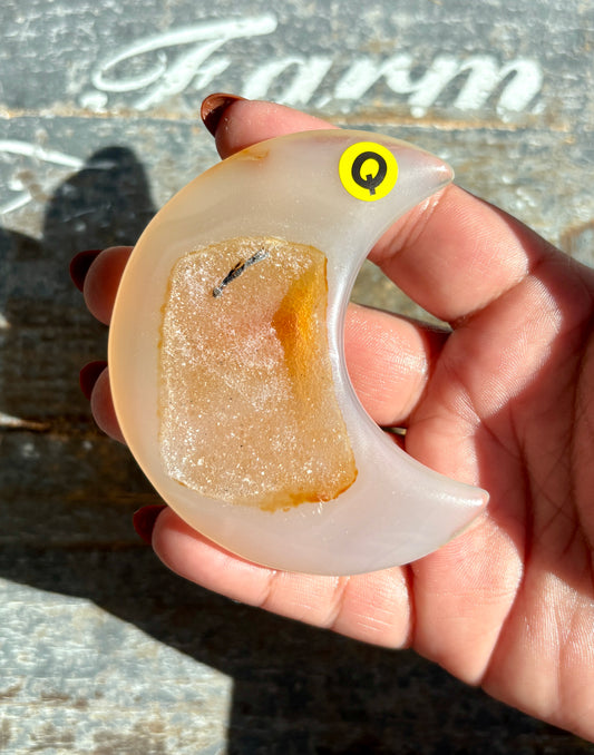 Gorgeous Agate Moon From Brazil | Opt Q
