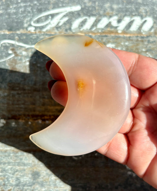 Gorgeous Agate Moon From Brazil | Opt Q
