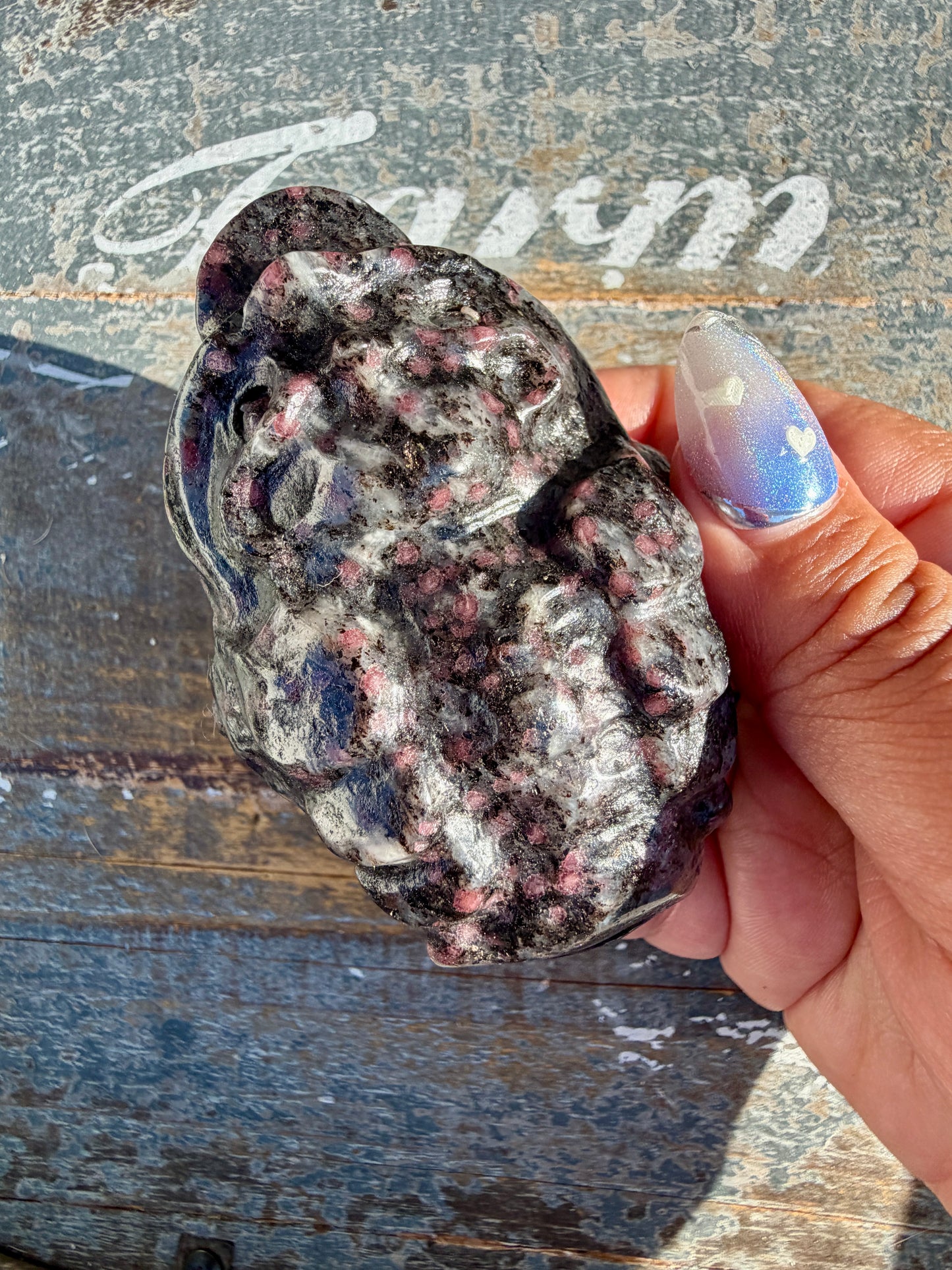 Garnet in Tourmaline Money Toad | Opt X