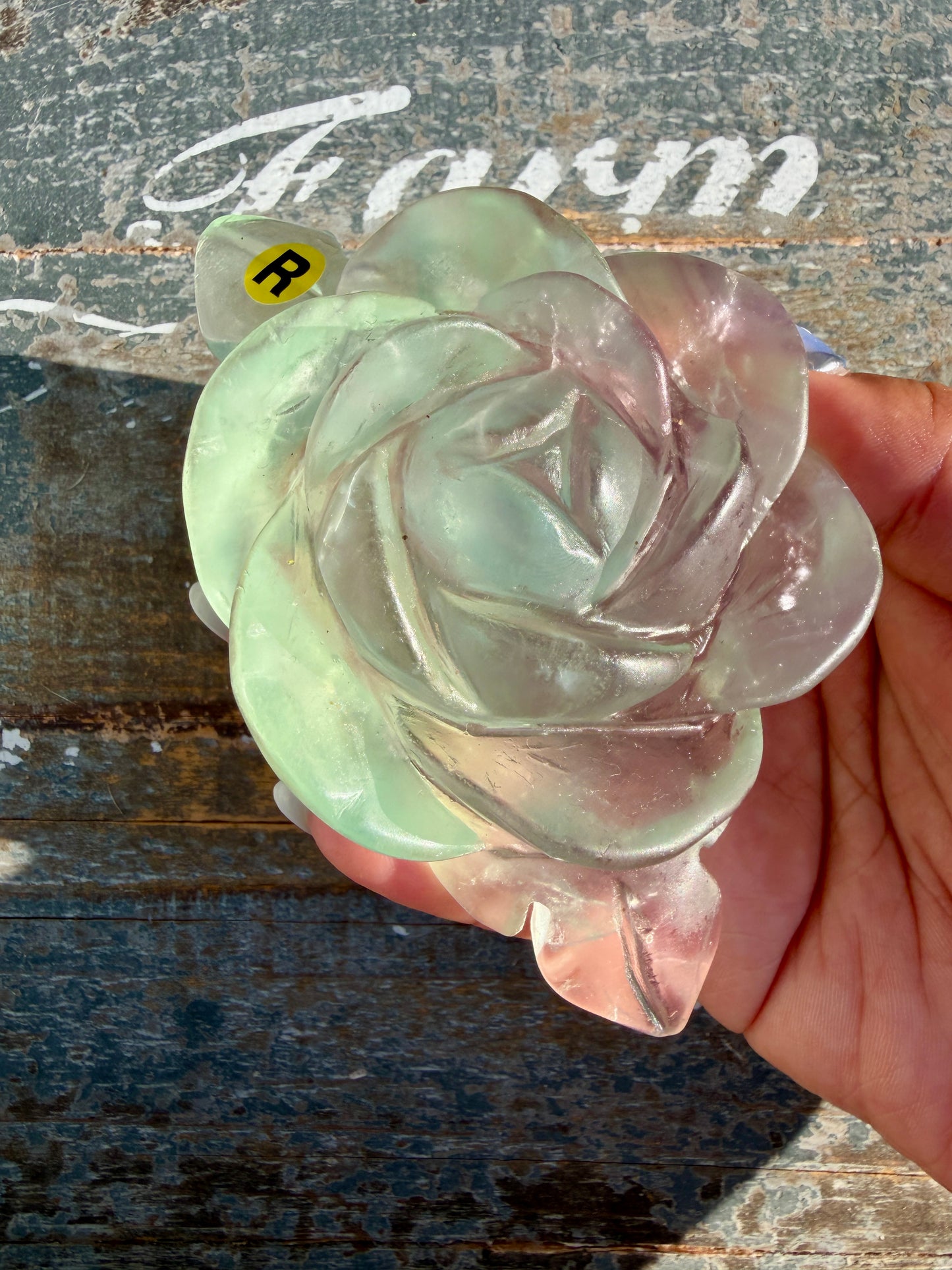 Gorgeous Rainbow Fluorite Flower on Stand | Opt R
