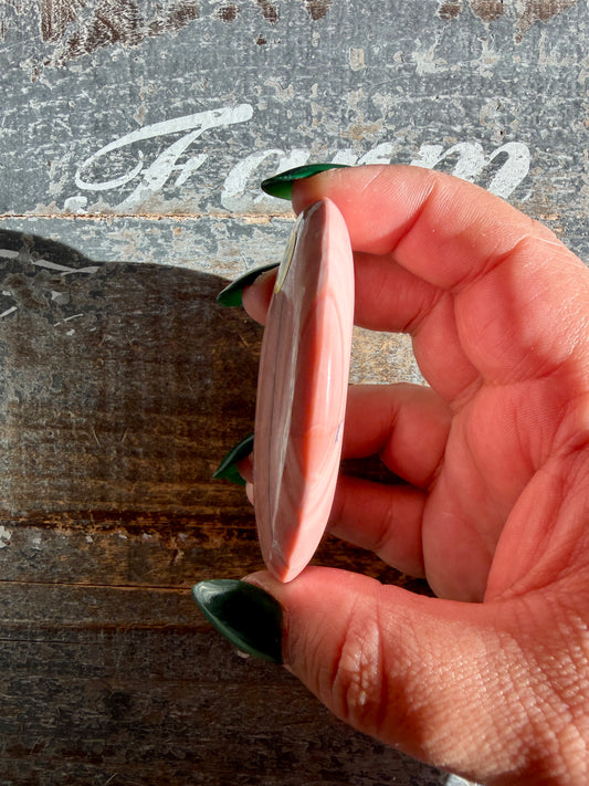 Gorgeous Pink Opal Palm Stone from Australia | Opt H