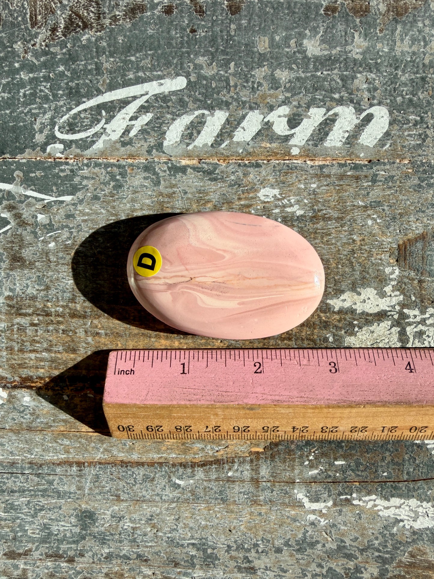 Gorgeous Pink Opal Palm Stone from Australia | Opt D