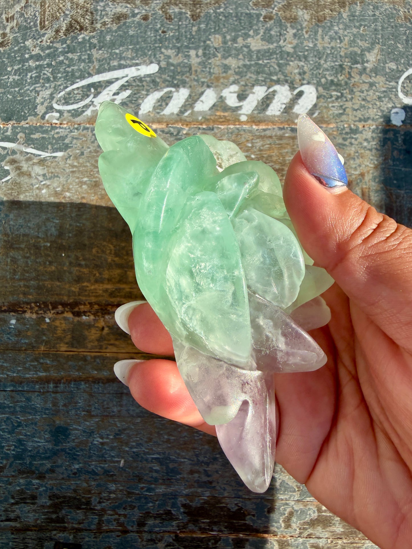Gorgeous Rainbow Fluorite Flower on Stand | Opt P