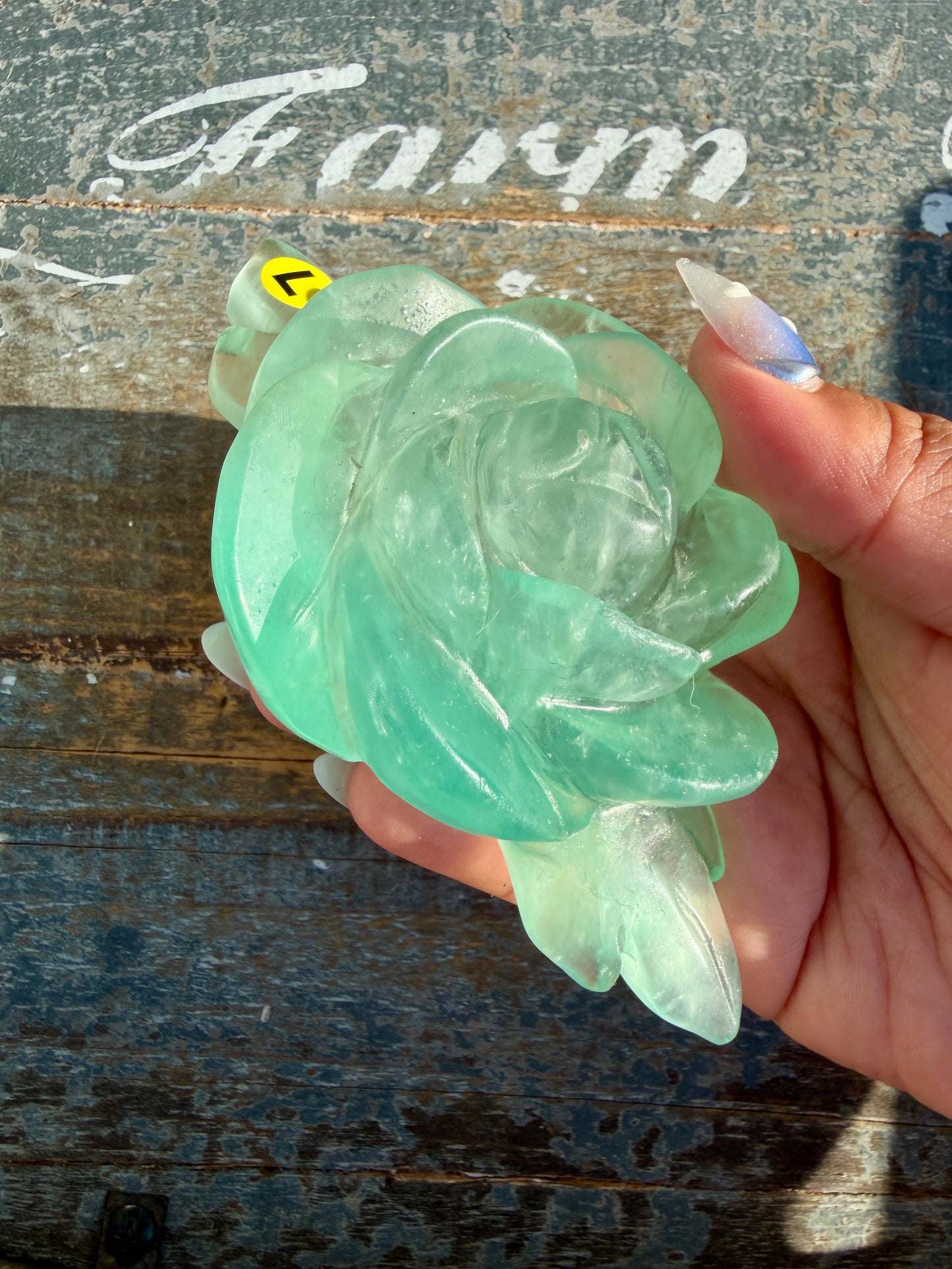 Gorgeous Rainbow Fluorite Flower on Stand | Opt L
