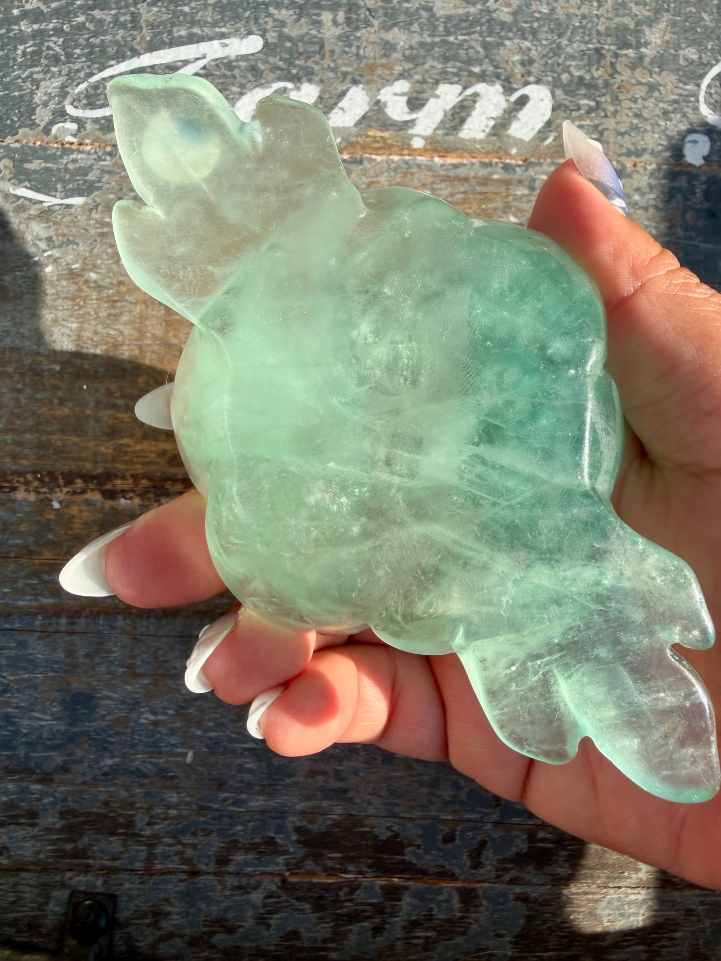 Gorgeous Rainbow Fluorite Flower on Stand | Opt L