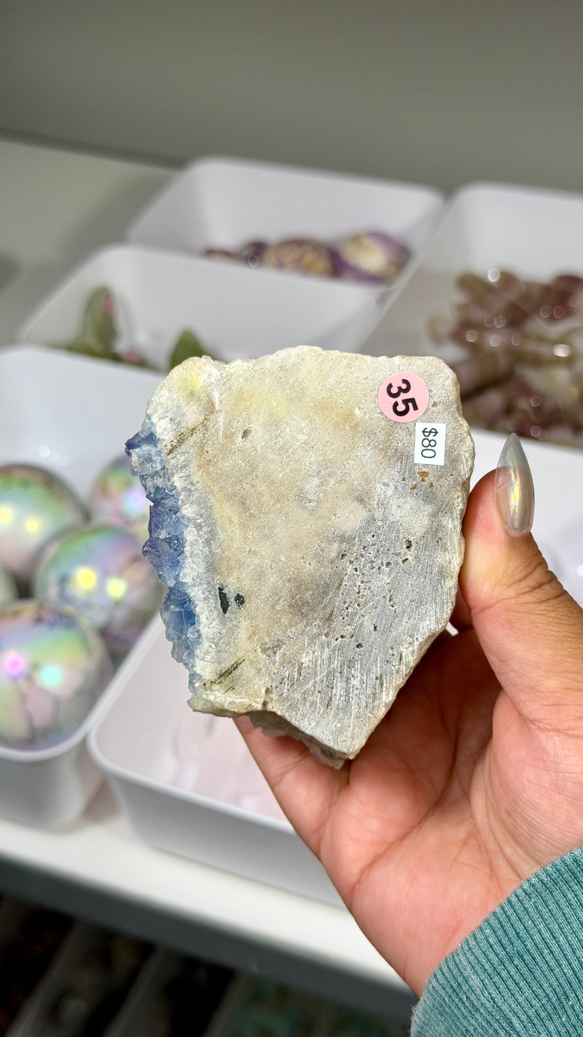 Gorgeous Raw Blue Cubic Fluorite | Opt 35