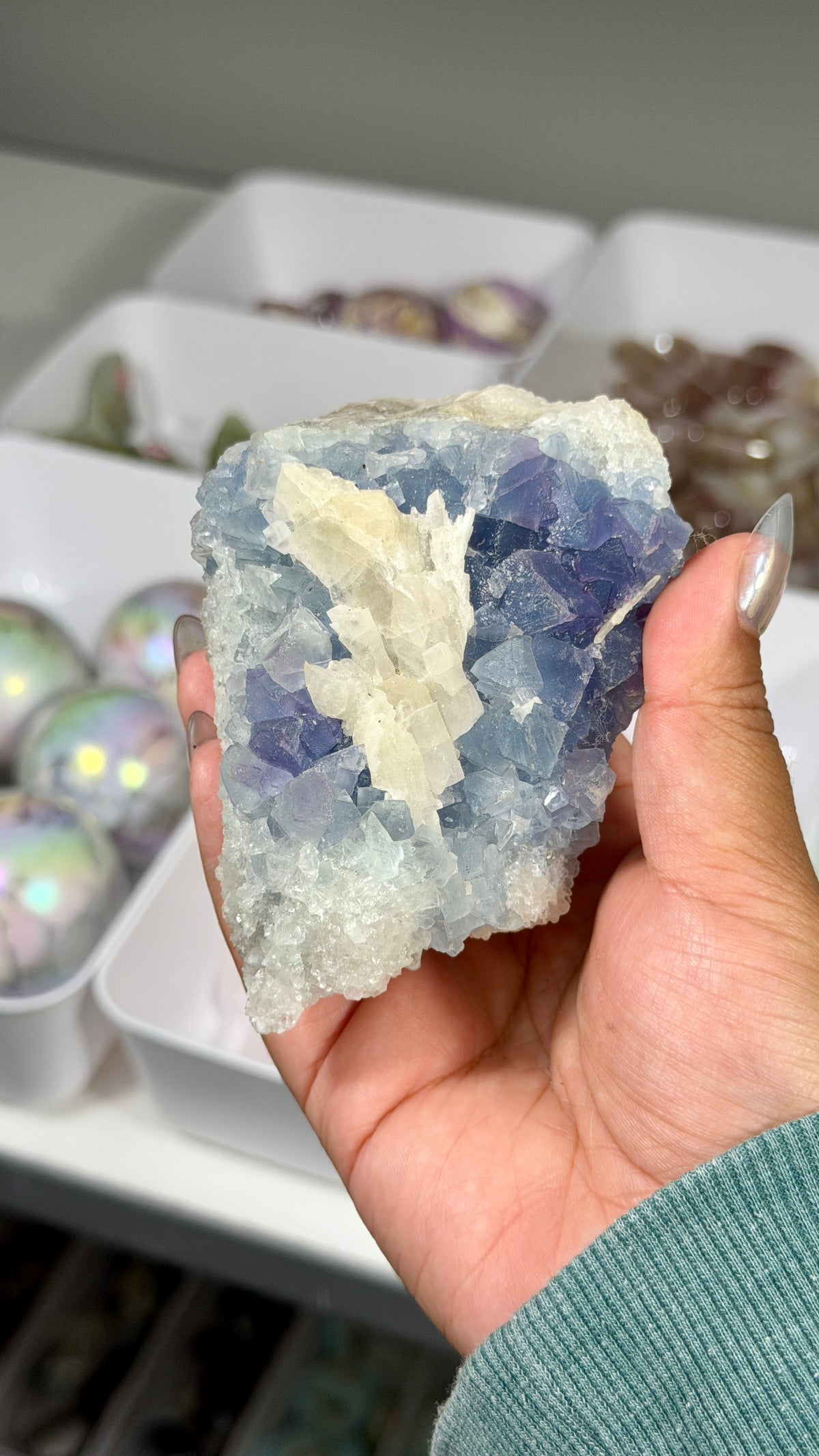 Gorgeous Raw Blue Cubic Fluorite | Opt 35