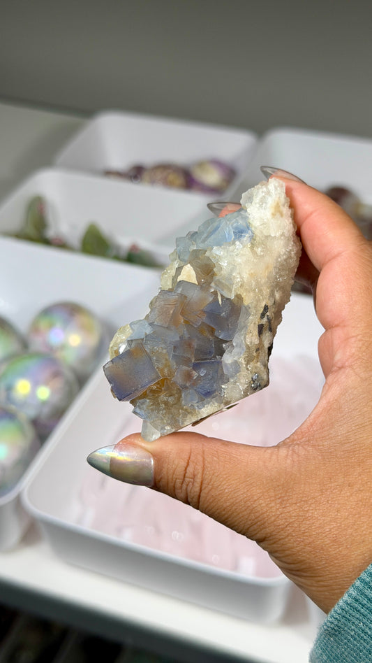 Gorgeous Raw Blue Cubic Fluorite | Opt 33