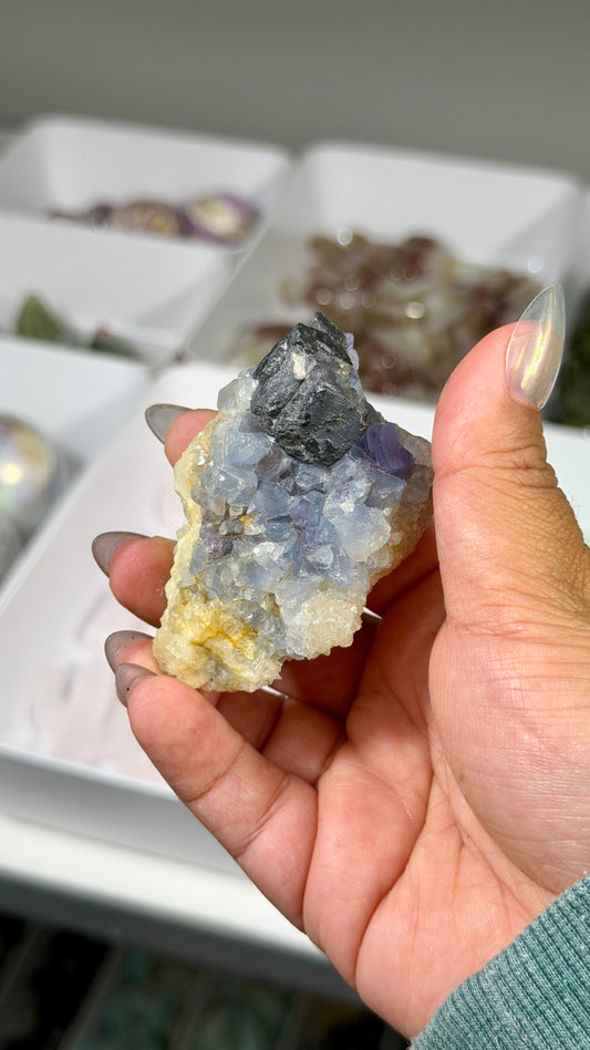 Gorgeous Raw Blue Cubic Fluorite | Opt 37
