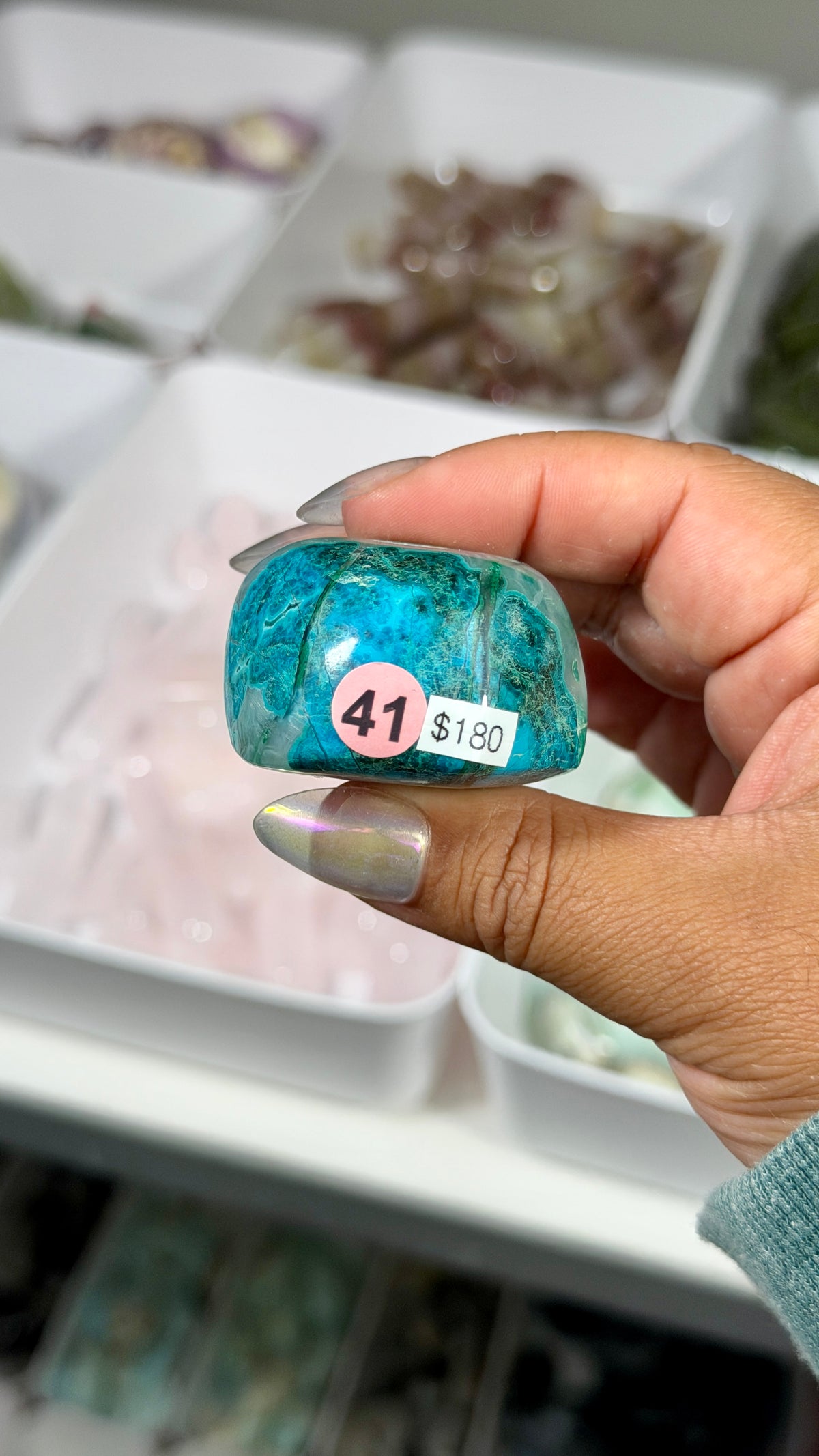Gorgeous Chrysocolla & Malachite Freeform | Opt 41