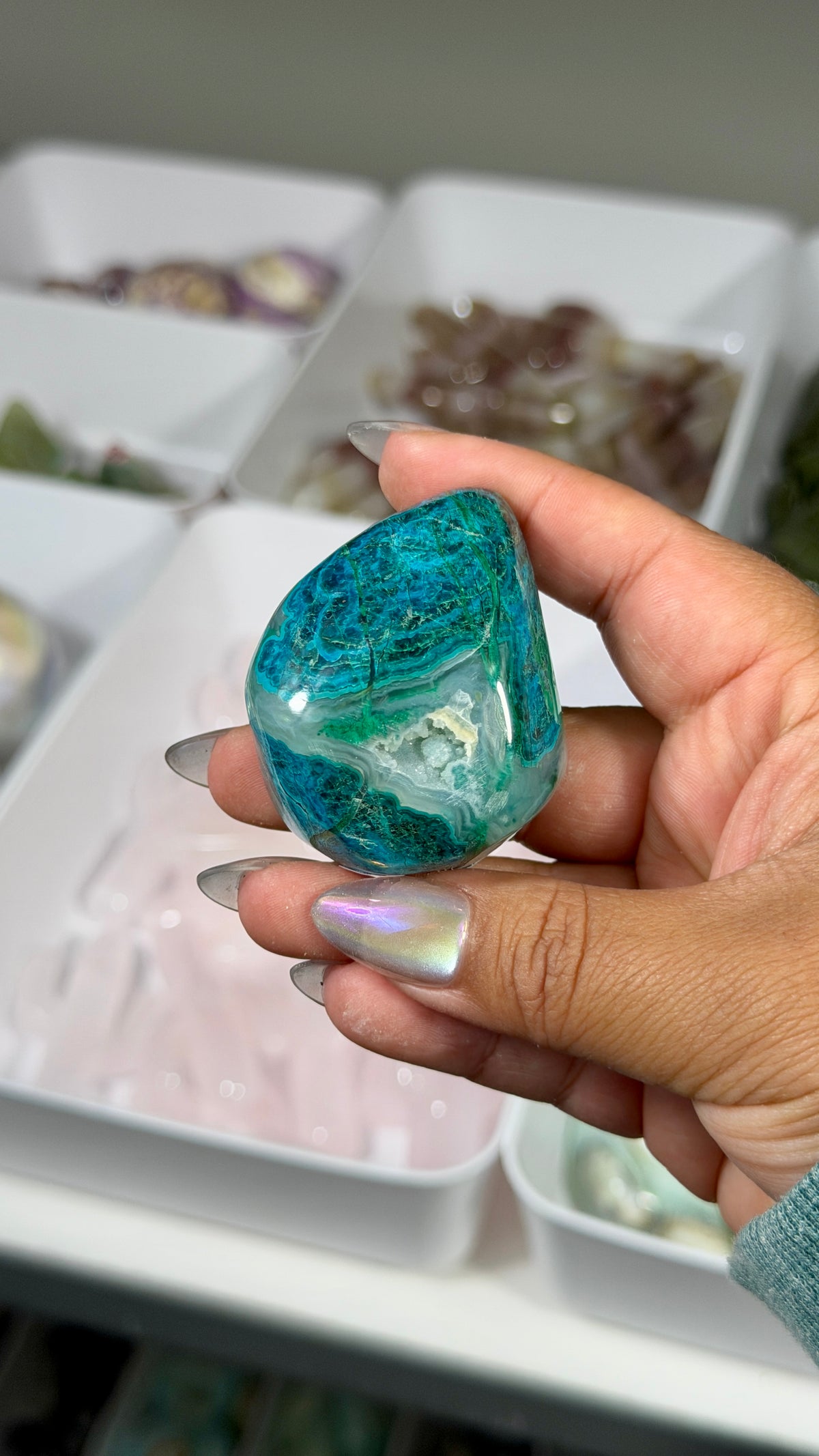 Gorgeous Chrysocolla & Malachite Freeform | Opt 41