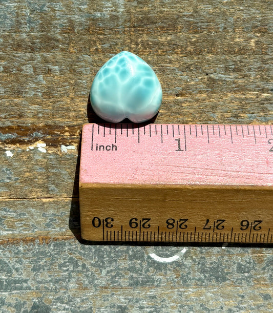 Gorgeous Larimar Hand Carved Heart from the Dominican Republic