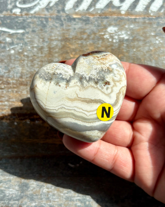 Gorgeous Crazy Lace Agate Heart from Mexico | Opt N