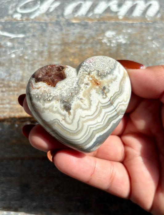 Gorgeous Crazy Lace Agate Heart from Mexico | Opt N