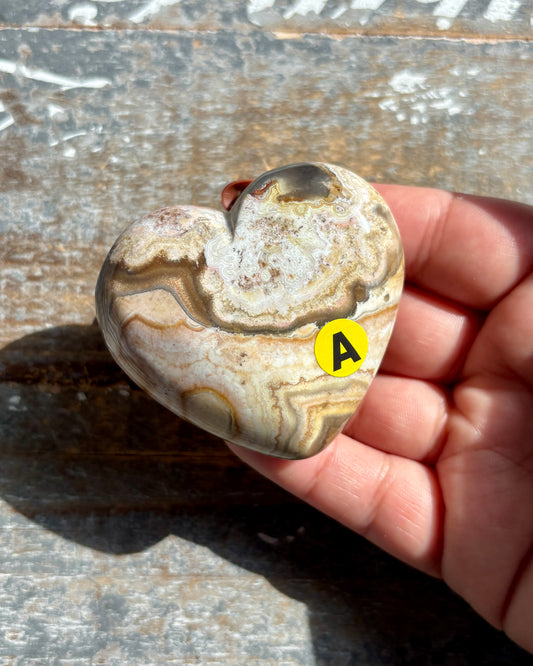 Gorgeous Crazy Lace Agate Heart from Mexico | Opt A