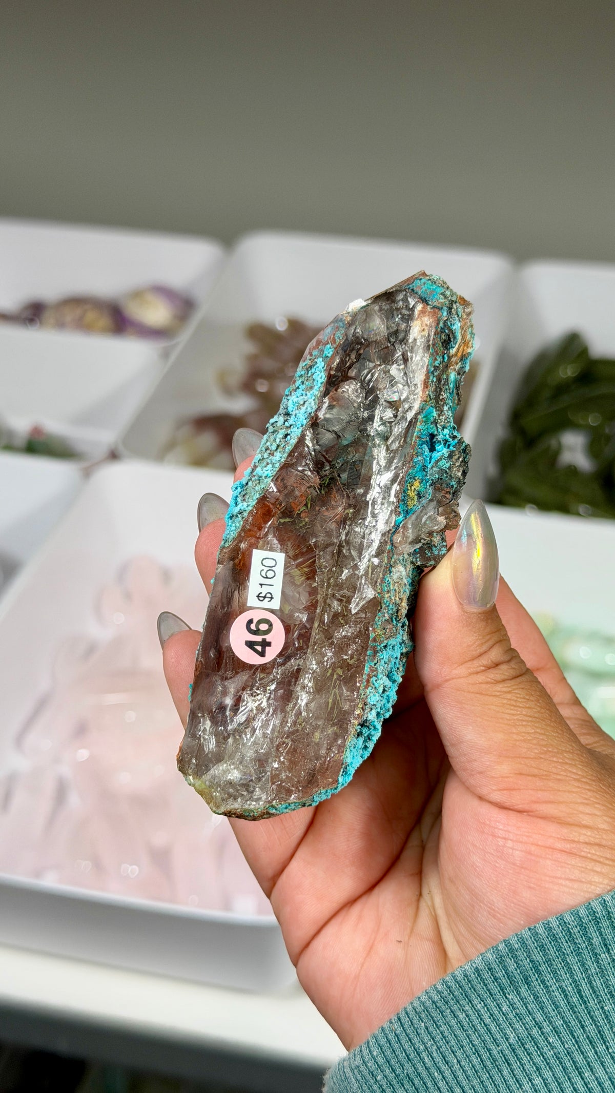 Gorgeous Chrysocolla & Quartz Specimen | Peru | Opt 46