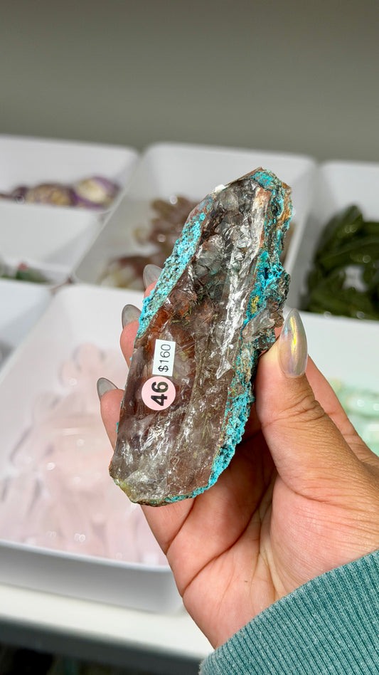 Gorgeous Chrysocolla & Quartz Specimen | Peru | Opt 46