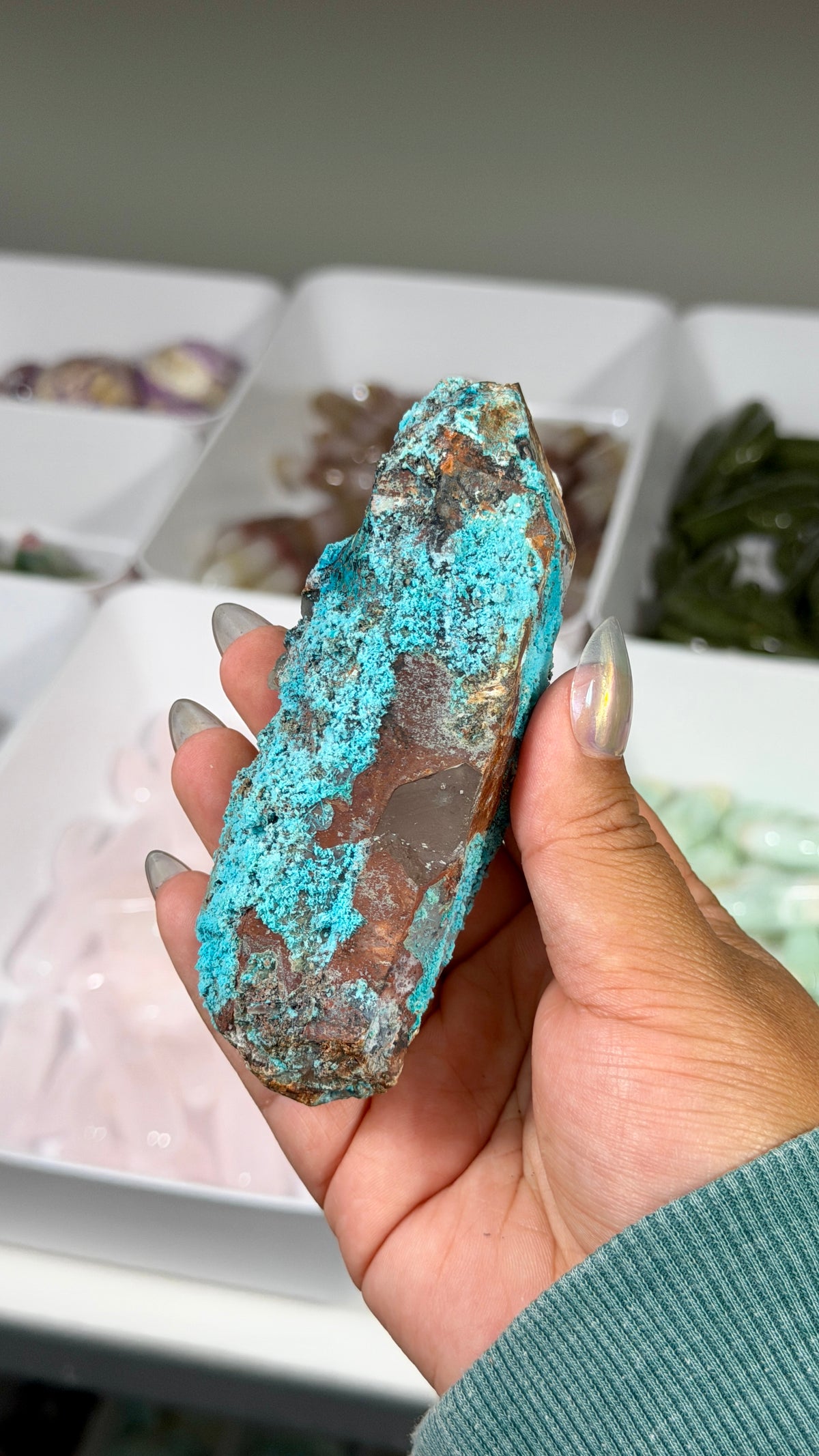 Gorgeous Chrysocolla & Quartz Specimen | Peru | Opt 46