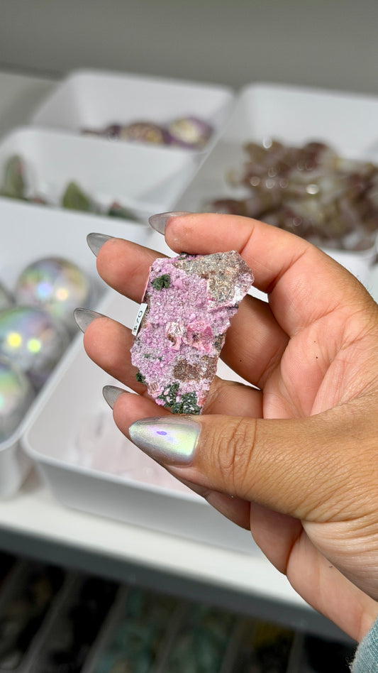 Gorgeous Malachite & Pink Colboltan Calcite Specimen | The Congo | Opt 53