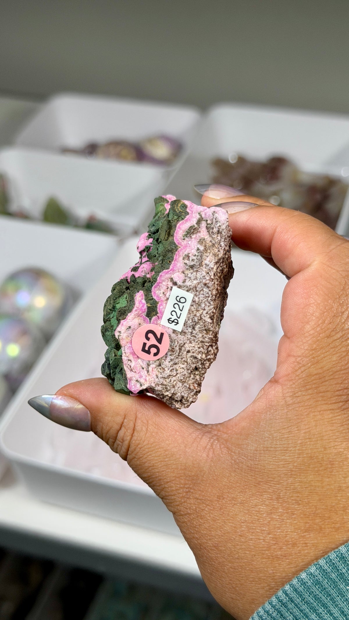 Gorgeous Malachite & Pink Colboltan Calcite Specimen | The Congo | Opt 52
