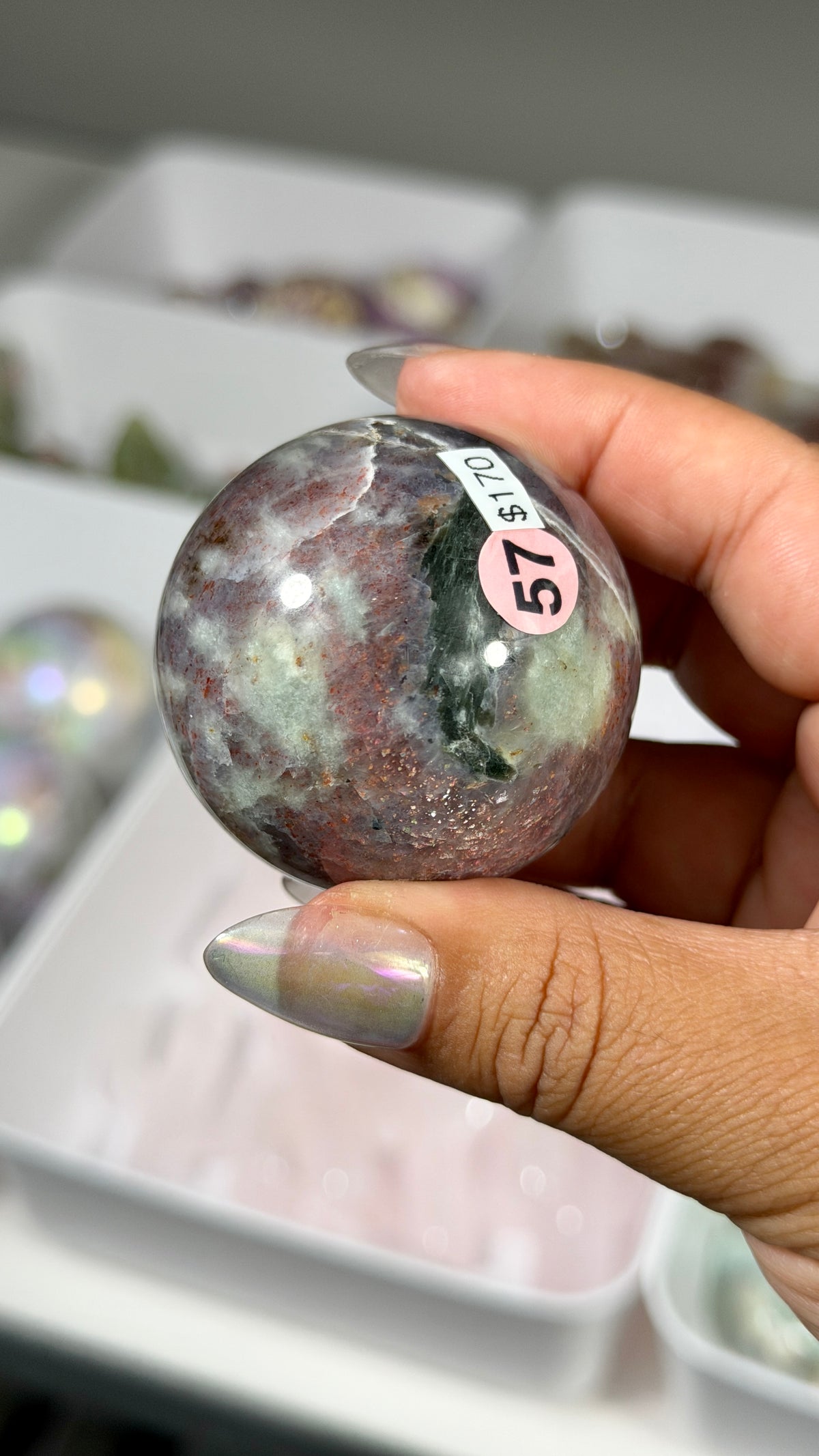 Gorgeous Iolite Sunstone Sphere | Opt 57