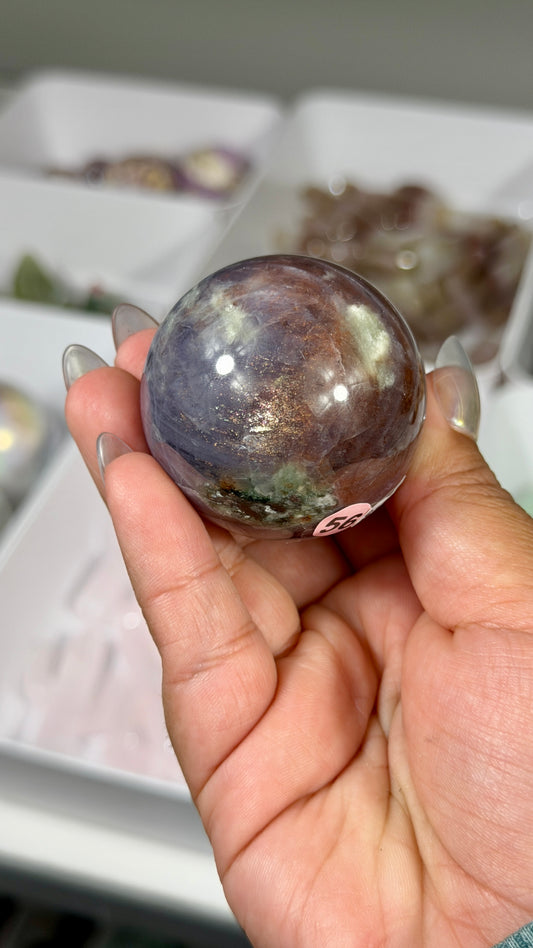 Gorgeous Iolite Sunstone Sphere | Opt 56