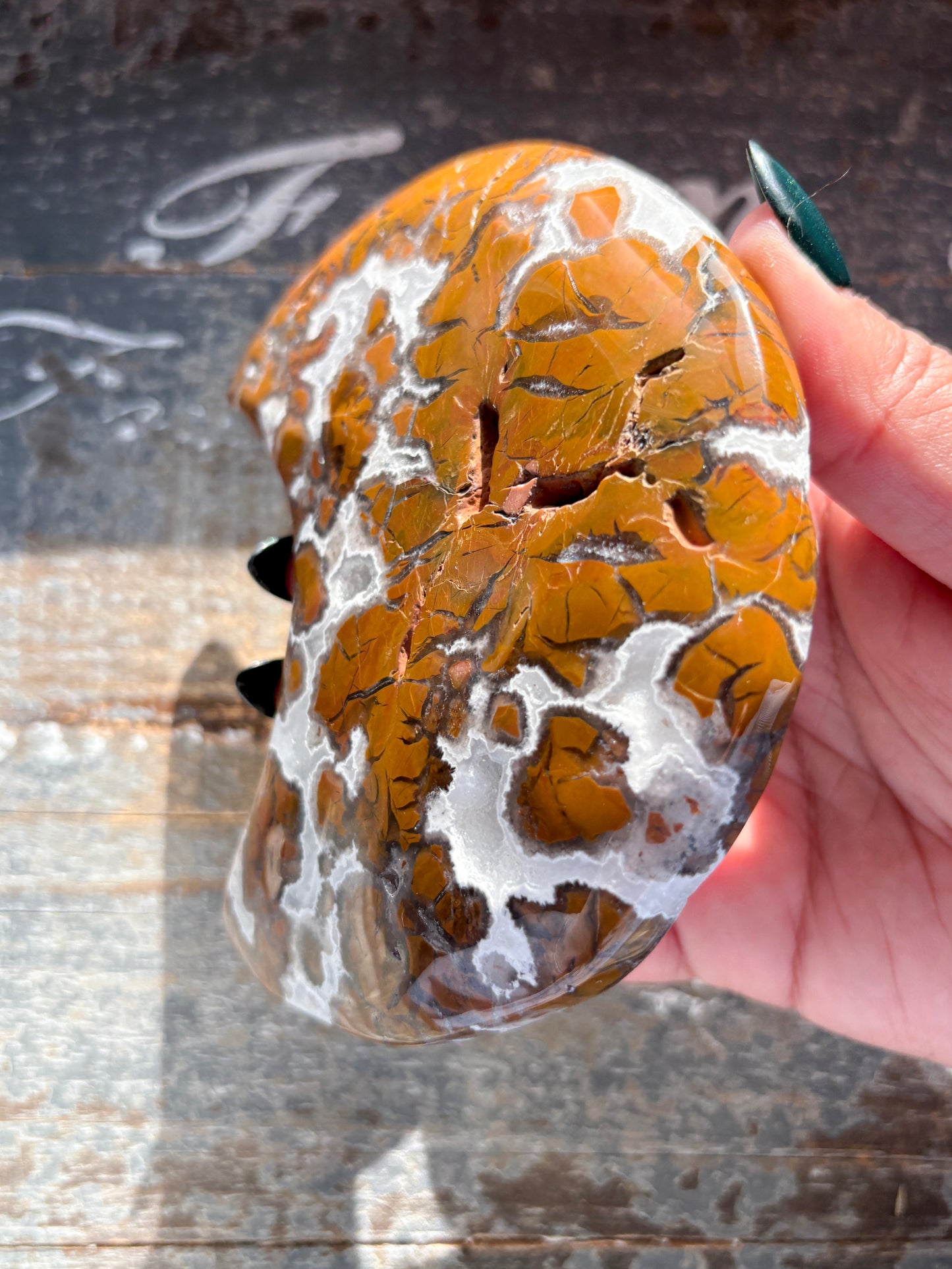 Gorgeous Brecciated Jasper in Agate Half Moon from Indonesia